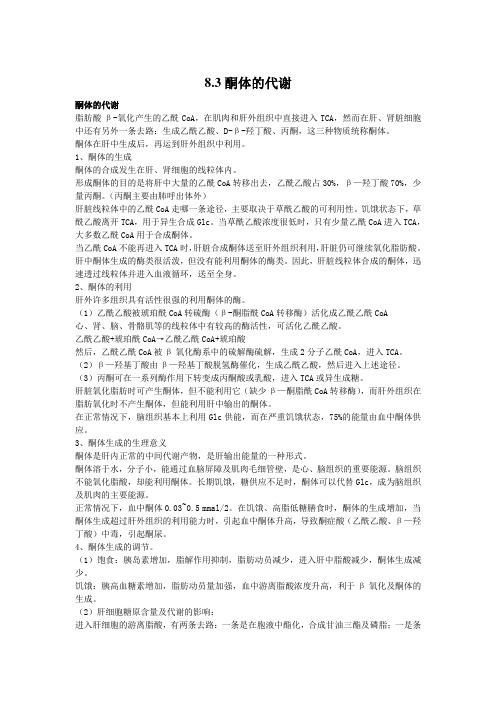 酮体的代谢