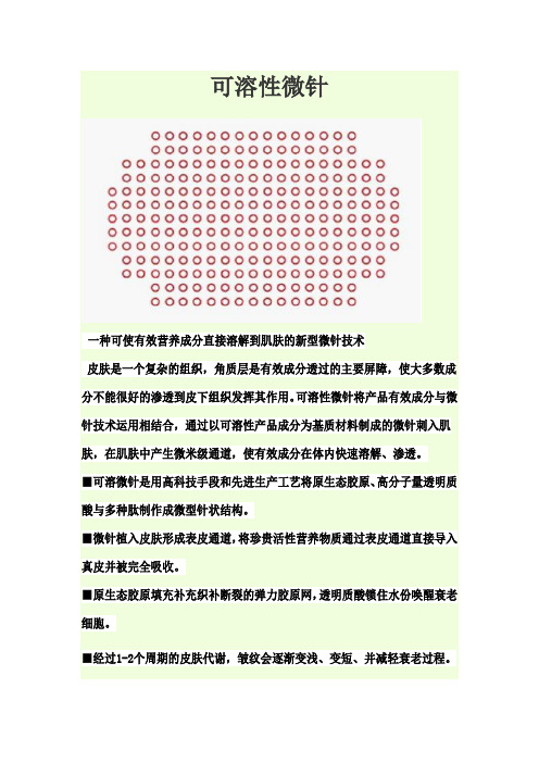 可溶性微针