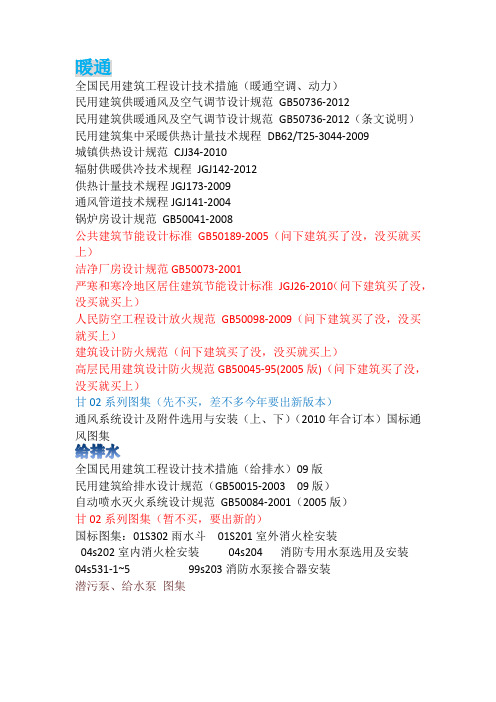 水暖常用规范图集