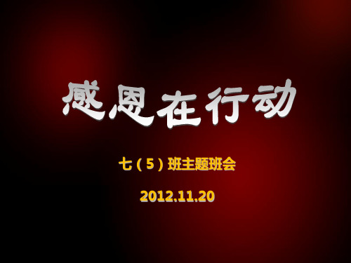 感恩在行动主题班会