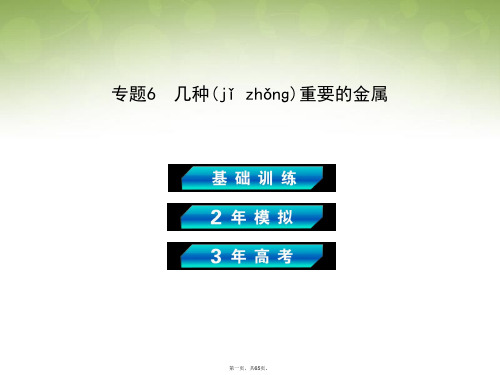 高考化学 专题6 几种重要的金属复习课件 新人教版