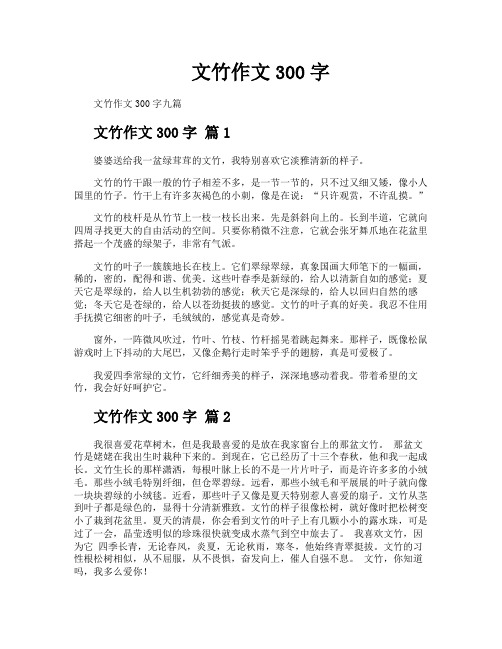 文竹作文300字