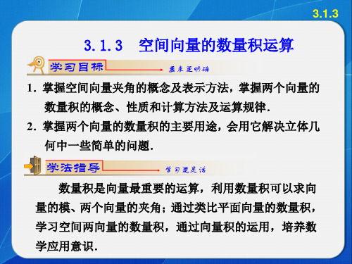 3.1.3空间向量的数量积运算 课件