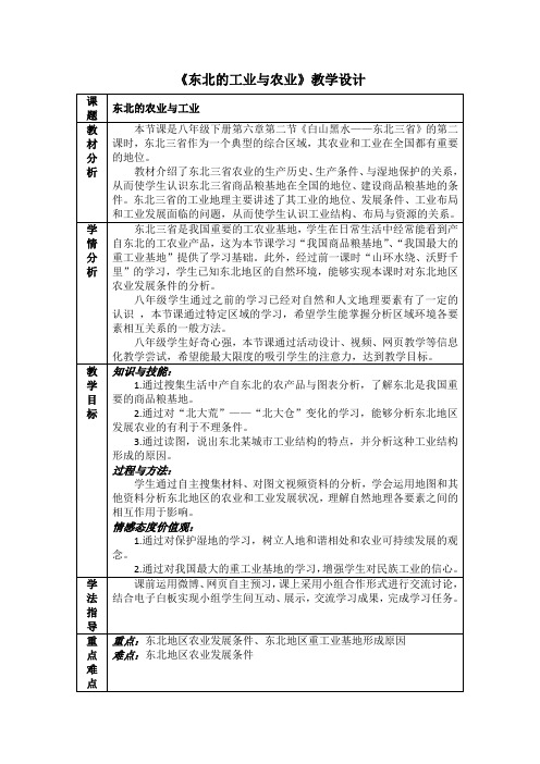 新人教版八年级地理下册《六章 北方地区  第二节 “白山黑水”──东北三省》教案_21