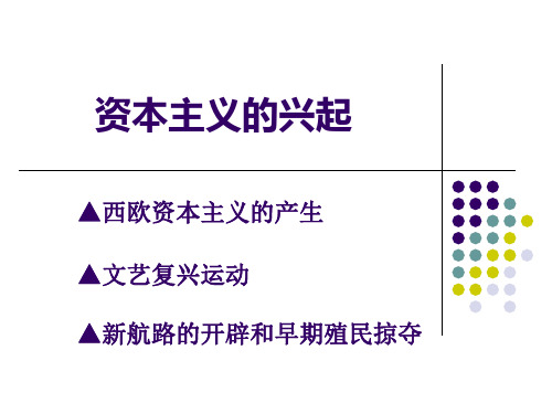 (完整)川教版九级上第单元资本主义的兴起 复习课件精品PPT资料精品PPT资料