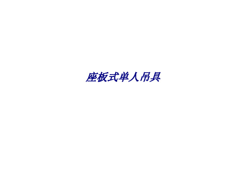 座板式单人吊具专题培训课件
