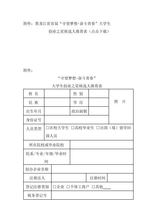 黑龙江首届守望梦想奋斗青春大学生