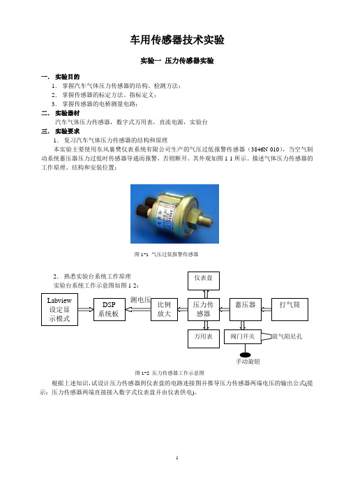 车用传感器技术实验