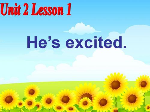 鲁科版(五四制)小学英语五年级上册《Unit 2 FeelingsLesson 1 He's excited》课件