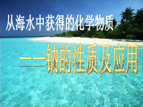 钠的性质及应用PPT课件