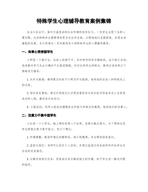 特殊学生心理辅导教育案例集锦