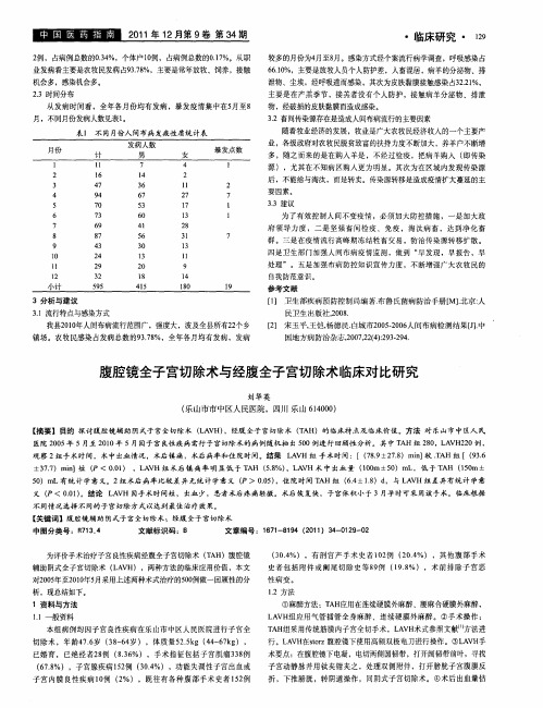 腹腔镜全子宫切除术与经腹全子宫切除术临床对比研究