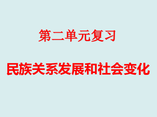 人教部编版七年级下册历史第二单元 辽宋夏金元时期 民族关系发展和社会变化(共17张PPT)