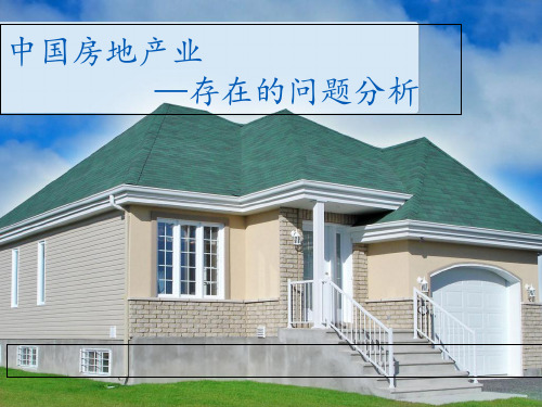 最新2019-中国房地产业存在的问题分析-PPT课件