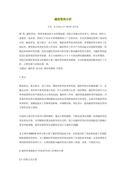 磁控管热分析
