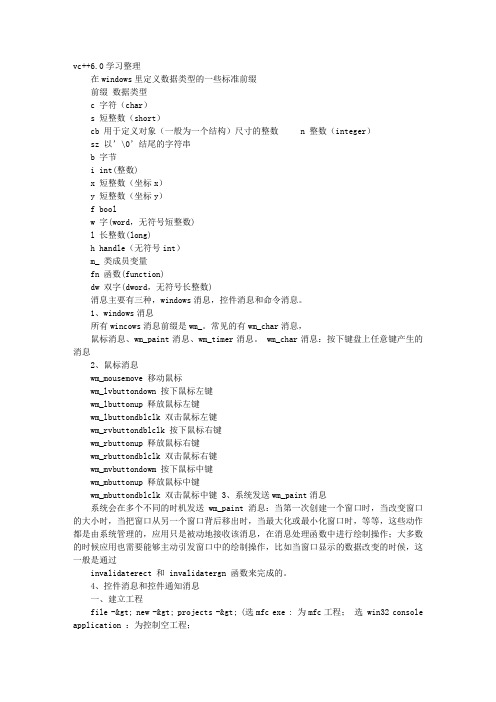 VC6.0学习方法