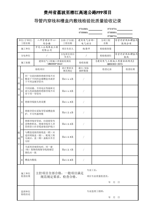 导管内穿线和槽盒内敷线