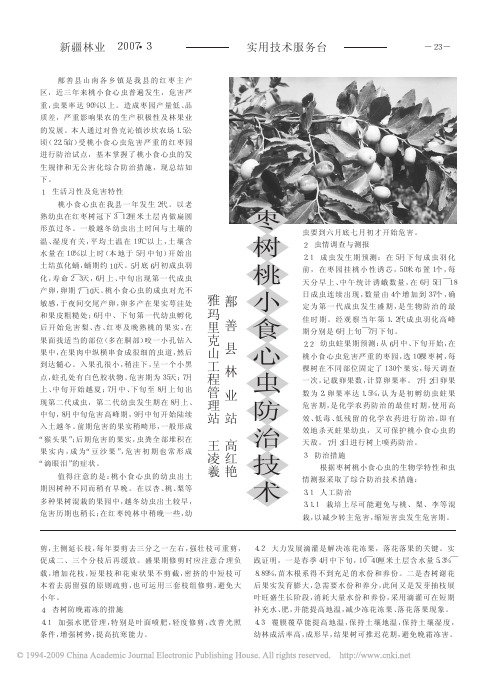枣树桃小食心虫防治技术