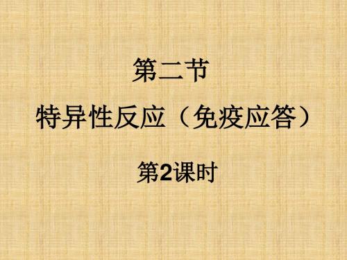 高中生物 第三章 免疫系统与免疫功能 3.2 特异性反应(免疫应答)(第2课时)名师精编课件 浙科版必修3