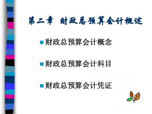 第二篇政府会计(财政总预算会计)