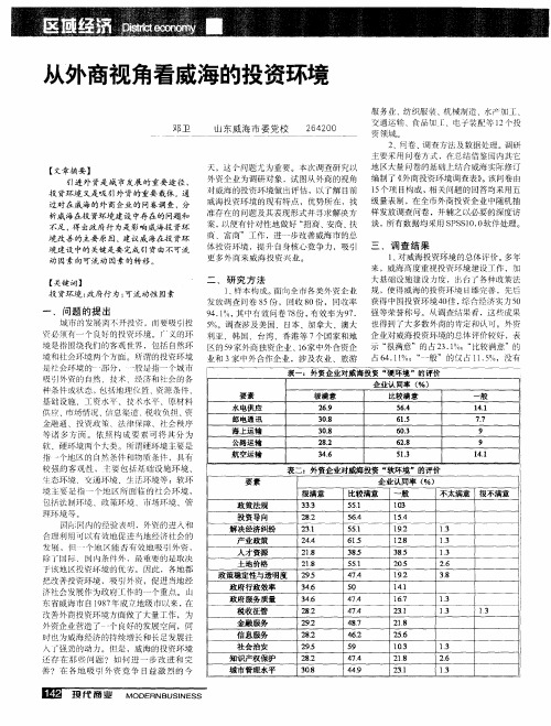 从外商视角看威海的投资环境