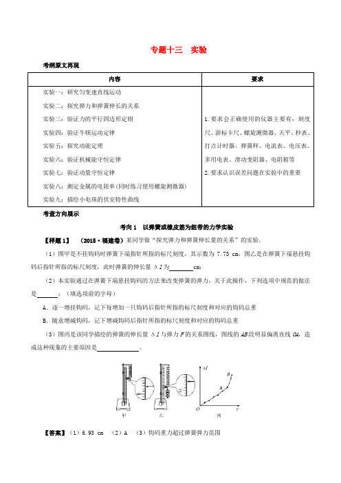 2018年高考物理考试大纲解读 专题05 实验