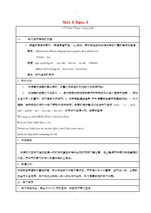 九年级英语下册 Unit 5 China and the World Topic 3 Now it 