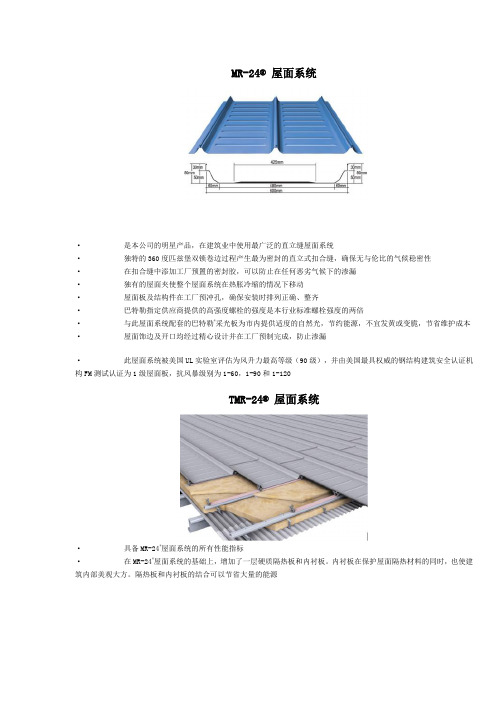 屋面及墙面系统