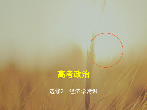 最新-2021版高考政治课标版一轮配套课件：选修2 经济学常识 精品