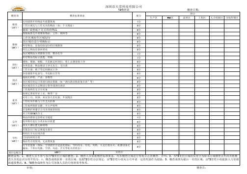 7S稽查表