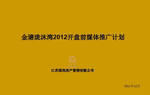 房产营销有限公司开盘前媒体推广计划(PPT 36页)