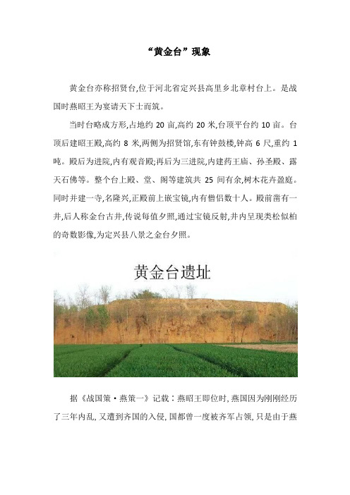 “黄金台”现象
