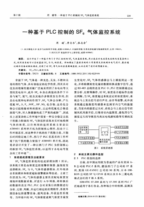 一种基于PLC控制的SF6气体监控系统