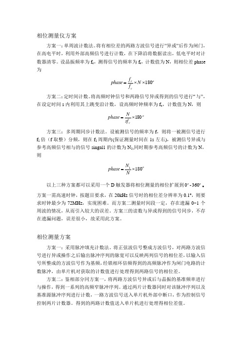 相位测量方案