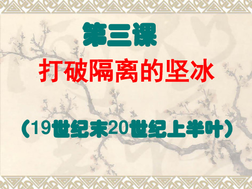 8.3《打破隔离的坚冰》讲课用