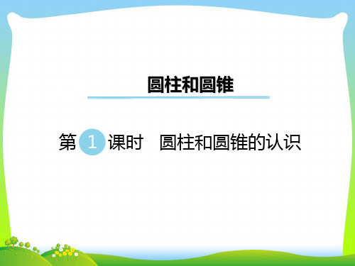 苏教版六年级数学下册 第1课时 圆柱和圆锥的认识 优质课件 