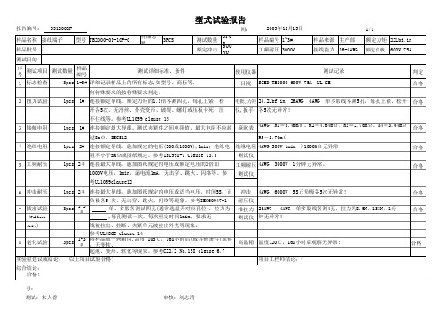 型式试验报告sgfs