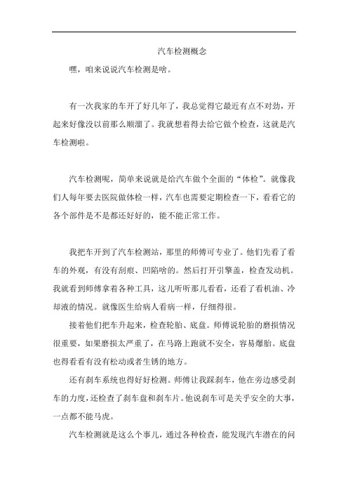 汽车检测概念