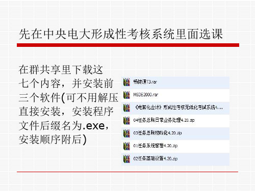 电大电算化会计形成性考核无纸化考试系统