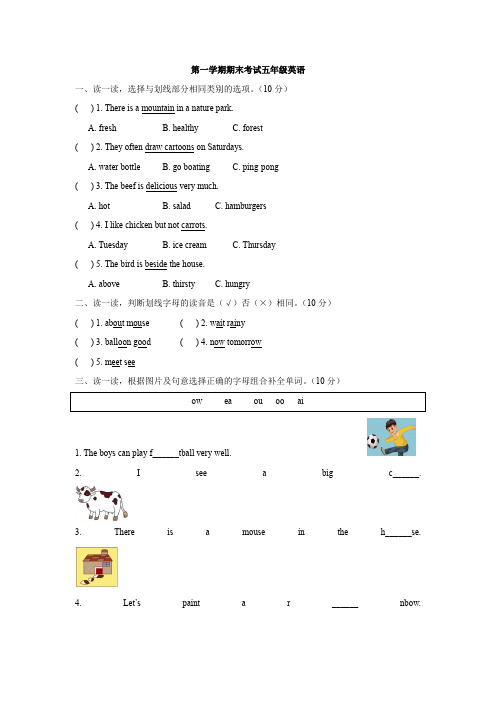 【3套打包】科教版五年级上册英语期末检测试题(解析版)