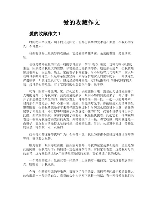 爱的收藏作文