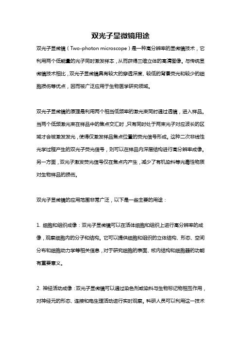 双光子显微镜用途