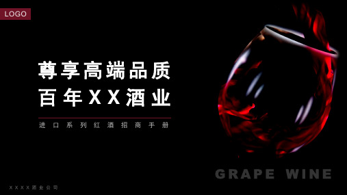 进口高端红酒招商策划方案PPT模板