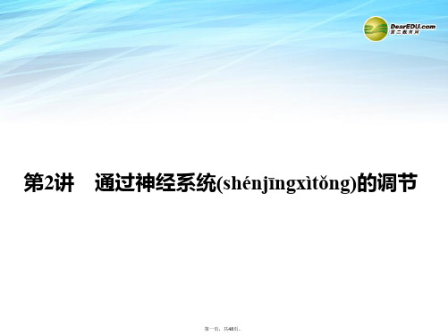 高考生物总复习 312 通过神经系统的调节课件