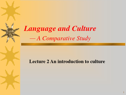 Lecture 2 introduction to culture language and Culture 语言与文化 教学课件