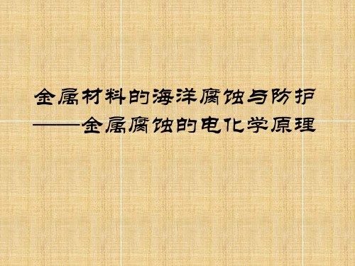 金属材料的海洋腐蚀与防护(第二章)(学生版)