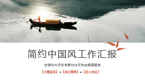 中国风水墨画美术课教学课件PPT模板