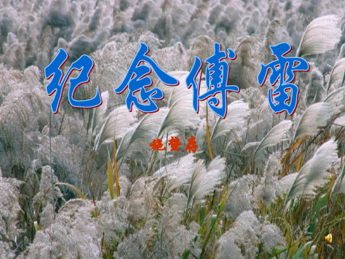 大学语文PPT 纪念傅雷