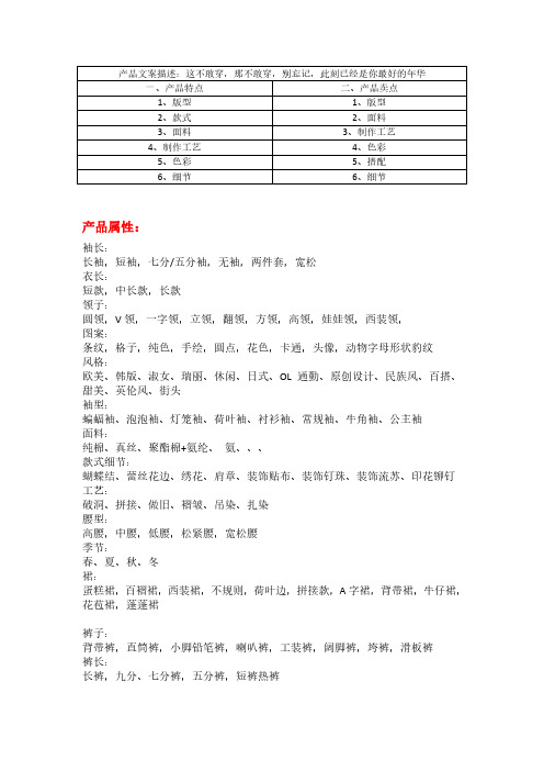 04淘宝抖音快手直播带货台本剧本脚本-女装细节文案-总结
