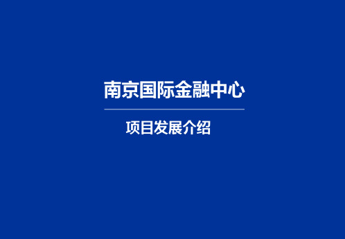 江苏省南京国金中心项目发展介绍